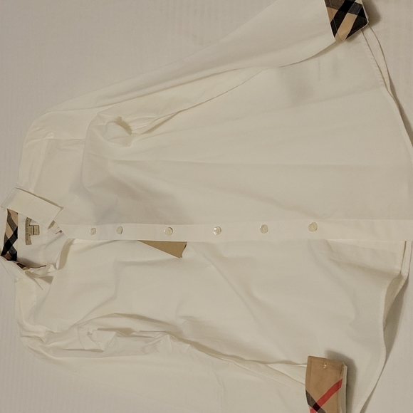 BURBERRY Long sleeve button-down shirt White - Brand New with tag CLASSIC - Picture 5 of 7